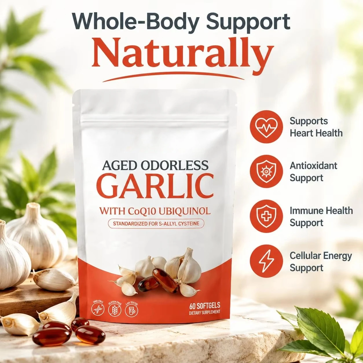 Coq10 Ubiquinol Softgel - Softgel Bawang Putih Tua Tanpa Bau